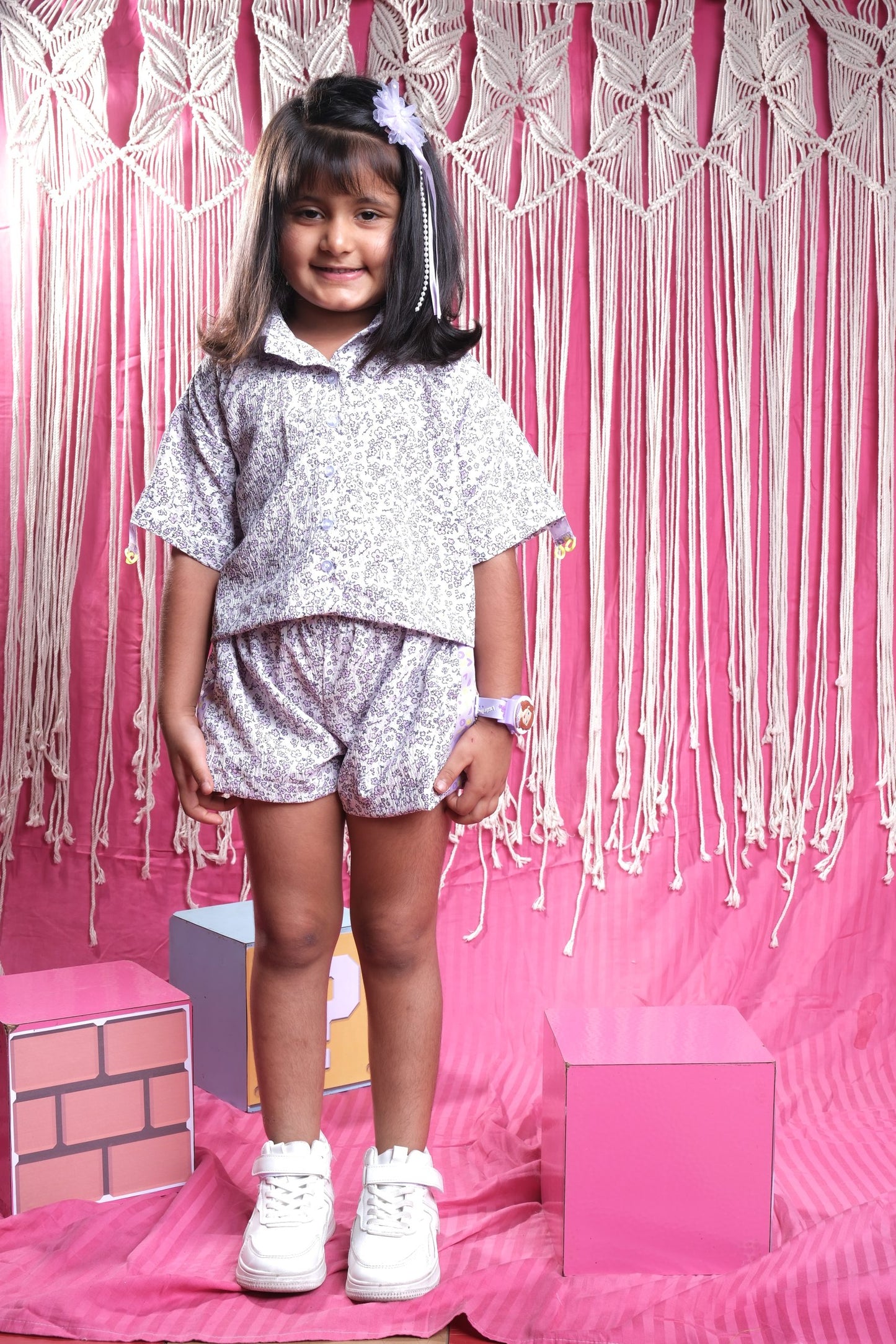 Lilac Garden" Kids Floral Co-ord Set